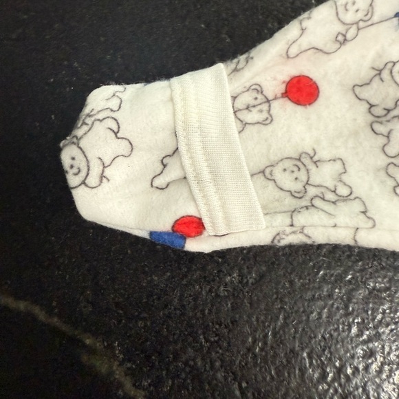 Vintage 80s Carter’s Hooded Footie Pajamas – Bears & Balloons –Small (10–20 lbs) - Picture 5 of 6